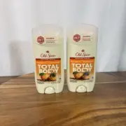 Old Spice Total Body Deodorant Mandarin Sandalwood Lot Of 2 Aluminum Free NEW
