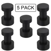 Bathroom Towel Hooks 5 Pack Round Coat Hooks Sturdy Wall Mounted Robe Hook