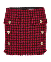 Versace Checked Mini Skirt IT40,IT38,IT36 red/black