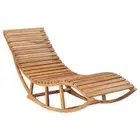 vidaXL Rocking Sunlounger Solid Teak Wood 2BB