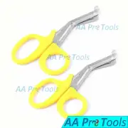 2 Pcs 5.5" Medical EMT/Utility Scissor Yellow-Color, 5 1/2 Inch Bandage Shears