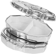 2pcs Box Medication Case Silver Reusable Case Case for Travel Iron Travel Medication Cases Pp