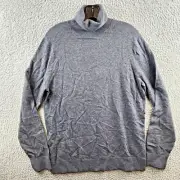 Theory Vilass Woolblend Turtleneck Sweater Men's M Charcoal Long Sleeve Pullover