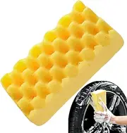 Large Sponges for Washing,Wavy Shaped Absorbent Car Wax Applicator | Portable Soft Wheel Sponge for Bathroom Motorcycle Boat, Scratch-Resistant Dish Sponge