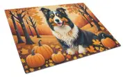 NEW Collie Fall Glass Cutting Board Decorative Tempered Glass Kitchen Cutting #