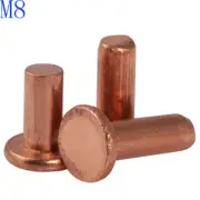 M8 8mm Countersunk Flat Head Solid Copper Rivet Nut Insert nuts