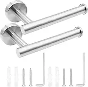Wall Mounted Toilet Paper Holder - 5.2 inch 304 Stainless Steel Bathroom Tissue Roll Dispenser, Silver - Pack of 2