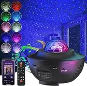 Galaxy Projector, COSANSYS Star Projector with Remote Control Color Changing, Music Bluetooth Speaker,Timer,Ocean Wave Star Sky LED Night Light Lamp for Baby,Kids Bedroom,Stage,Birthdays,Christmas