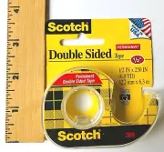 3M Scotch Permanent Double Sided Tape With Dispenser 1/2”x 250” 136