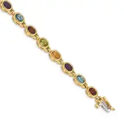 14k Yellow Gold Checkerboard Peridot and Diamond Pendant