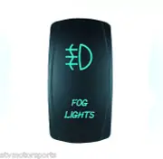GREEN DUAL LED BACKLIT ROCKER SWITCH LASER ETCHED 20A 12V FOG LIGHTS OFFROAD