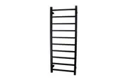 Radiant STR430 Square Bar Heated Towel Rail - 430 x 1100mm- Matte Black - Stainless Steel - Bottom Right/Top Left Wiring