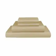 Linen 1000TC Microfiber Stripe Single KS Double Queen King Fitted Flat Sheet Set