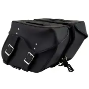 Milwaukee Leather SH55201ZB Large PVC Zip-Off Throwover Motorcycle Saddlebags