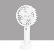 Portable Mini Hand-Held Desk Fan Cooling Cooler USB Rechargeable 3 Speed White