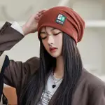 【ACORN 橡果】韓系布標保暖毛帽月子帽防曬機能帽9351(咖啡)