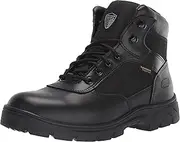 [Skechers] Men's Black Western Waterproof Tactical Boot - Wascana Benen - Ankle-High - Lace-Up - Memory Foam Insole - Military