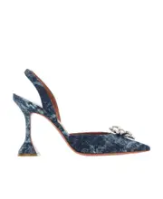 Pointed high-heeled sandals 36 Blue