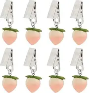 PH PandaHall Set of 8 Peach Tablecloth Weight Clips Table Cloth Weights Clip Table Cloth Pendants Clips Resin Table Cover Clips for Outdoor Picnic Family Dinner Table Cloth Decoration