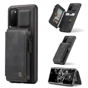 CaseMe Shockproof Samsung Galaxy Note10+ Plus Leather Case Cover [Black]