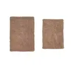 Fantasia Bath Rug 100% Cotton Bath Rug Set, Machine Wash, 2 Pcs Set(S+M), Linen