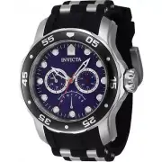 Invicta Men's Watch Pro Diver Quartz Blue Dial TT Black/Silver Tone Strap 46967