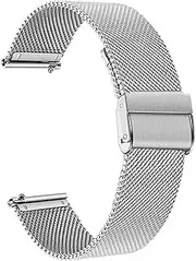 NPKNGZTATW Milanese Strap Compatible With Fossil Gen 4 Q Venture HR/Gen 3 Q Venture Smartwatch 18mm Metal Wrist Band Compatible With LG Watch Style Steel Band Watch strap
