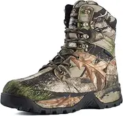 [R RUNFUN] Men's Lightweight Hunting Boots，Waterproof Insulated Anti Slip Winter Boots Camo Outdoor Hunting Shoe