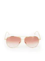 Gold Gradient Aviator Sunglasses