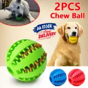2PCS Chew Teeth Gum Bite Ball Toy Dog Healthy Treat Puppy Pet