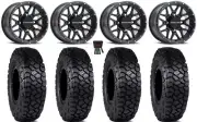 Raceline Krank 15" Wheels Black 30" Intersect Tires RZR XP 1000 / PRO XP