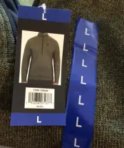 NWT- SPYDER -Boulder,Colorado-Black/Heather-Mock Turtle Neck-Poly-Pullover-L-NEW