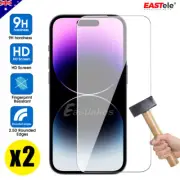 2xTempered Glass Screen Protector Fr iPhone 16 15 14 13 12 11 Plus Pro Max