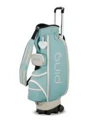 Ping 2025 Sporty PL Women Golf Caddie Bag 9" 5Way Wheeled PU 7lb Ups Mint/Beige