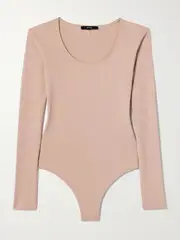 [THE PARK] THE PARK - Donna Stretch-tencel™ Lyocell Jersey Thong Bodysuit - Beige - x small x small Neutrals