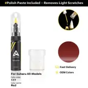 Touch Up Paint For Subaru All Models 177 Red With Polish Paste