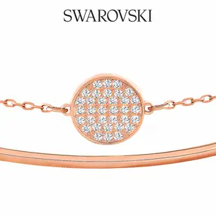 SWAROVSKI 施華洛世奇 Ginger 玫金色閃亮時尚圓片手環