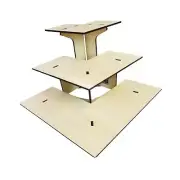 Tower Riser for Display Dechatable Portable 3 Step Corner Display Rack for