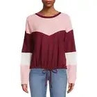 No Boundaries Color Block Pullover Dusty Rose Junior Plus Size XXXL (21)