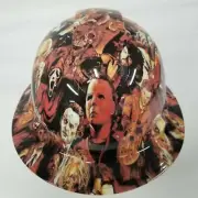 NEW FULL BRIM Hard Hat custom hydro dipped HORROR MOVIES MICHEAL MYERS ,OSHA