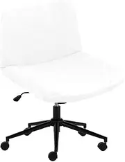 Bifaunvogel Criss Cross Desk Chair Cover Velvet Armless Office Chair Covers Cross Legged Office Chair Slipcovers Modern Mid Back Accent Chair Cover Vanity Swivel Chair Protector White 1 Pack