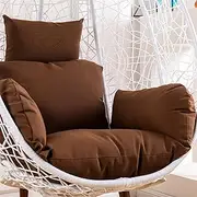 Waterproof Outdoor Hanging Egg Chair Cushion Cover Single Seat Swing Chair Cover with Zipper Brown Color Pad Not Included