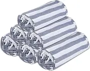 [Urban Villa] Bath Towels 100% Cotton Indigo Blue Color Set of 6 - Size 36"x72"