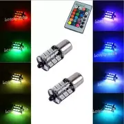 2x RGB Wireless Control 1156 5050 27LED Decoration DRL Fog Lights Bulbs+Remote (for: Volkswagen)