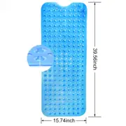 Extra Long Bath Mat 39 x 16 Inch Non-Slip Traction Mat for Tubs Showers-Clear
