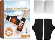 [Generic] Fingerless Running Gloves | Ladies Fingerless Gloves - with Warmer Patches Pockets Soft Driving Working Gloves