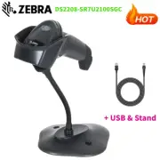 Zebra DS2208-SR 1D/2D Handheld Barcode Scanner Kit with Stand + USB Cable US