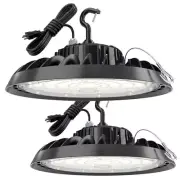High Bay LED Shop Lights: 150W 21000LM UFO LED High Bay Light with 150W-2Pack
