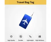 Aluminium Travel Bag Tag - Blue