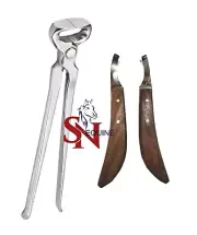 Hoof Nipper 12" and Farrier hoof de Knives Hoof Knife Set